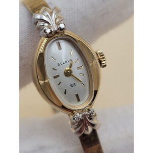 Vintage 1968 BULOVA 23 Jewels Ladies Watch - 10K RGP - M8 - Champion Gold Strap